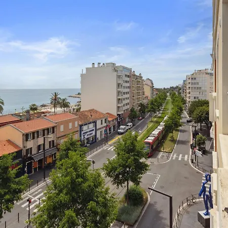 L'azur - Seaview - Ac - Tram - Wifi - Airport 公寓